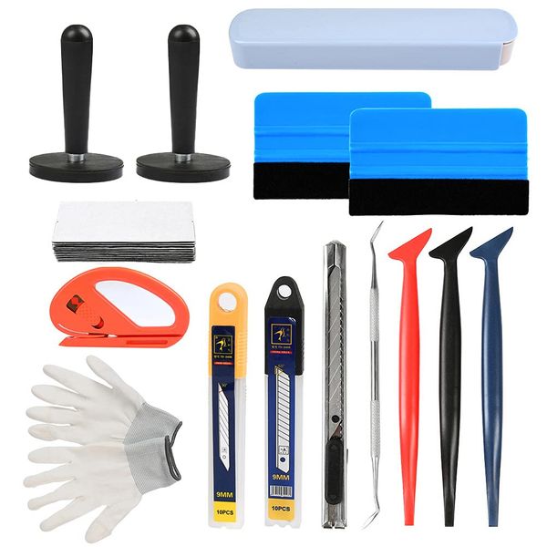 42 Teiliges Folierungs Werkzeug Kit Auto Folierung Set für Car Wrapping,Vinyl Werkzeug Kit Rakel Set Vinyl Wrapping Tool Rakel für Autofolie,Folienwerkzeug für Autofolien Tönungsfolie Lackschutzfolie