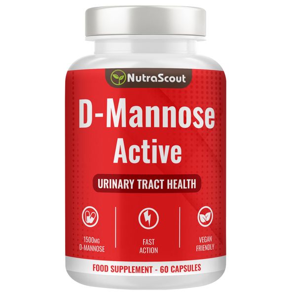 Mannose Active D-Mannose Capsules for Urinary Health | 1500mg D Mannose Powder with Potassium Citrate, Hibiscus & Sage | UK Made and Lab Tested | 60 Vegetarian Capsules for Women