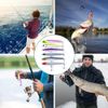 SSyang Bait, 6 pieces artificial bait, bait set, fishing lure, bait trout, 7.5 cm, fishing lure with triple hook, trout fishing spinner fishing lure set, for freshwater salt water fishing (multiple