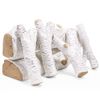 6 Pieces Fireplace Ceramic Log Set Birch Wood Style Heat Resistant Stackable Log