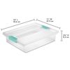 Sterilite 5.7 Qt Large Plastic Stackable Storage Bin w/Clear Latch Lid (12 Pack)
