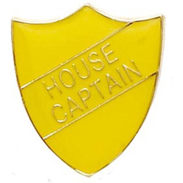 House Captain Shield Badge Yellow SB015Y