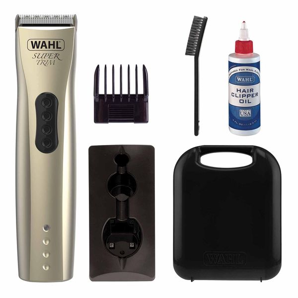 Wahl Dog Clippers, Super Trim Premium Dog Grooming Kit, Trim and Tidy Up Smaller Areas, Low Noise Cordless Pet Trimmers, Easy Clean Animal Trimmer, Groom Pets at Home, Clear