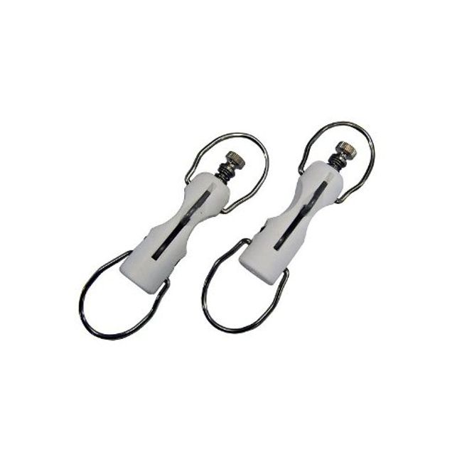 Black Marine TE-0110 Trip-Ease Single Action Outrigger Release Clips, Pack of 2, White Finish