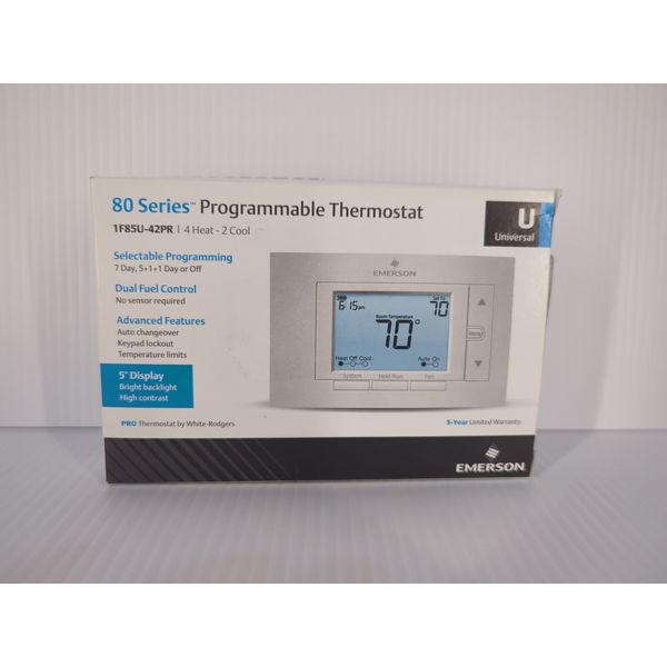 Emerson Pro White-Rodgers 1F85U-42PR 80 Series Programmable Thermostat Universal