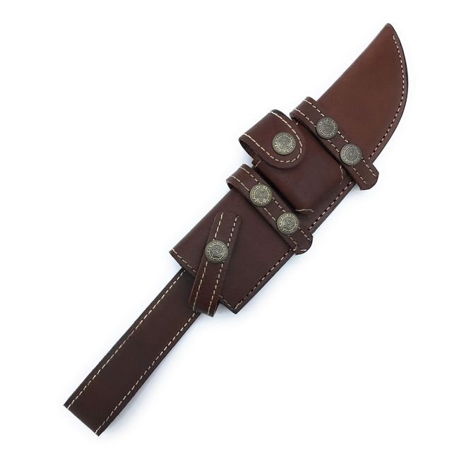 13 Long Custom Handmade Leather Sheath for 8 A 9 Blade Chef Knife at MechanicSurplus.com