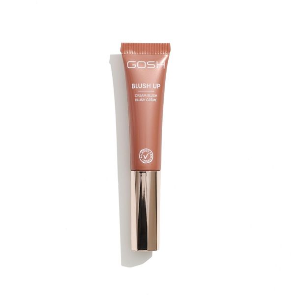 GOSH Cream Blush BLUSH-UP I Blush Stick für definierte Gesichtszüge & sanfte Übergänge I Flüssiges Rouge mit eingebautem Schwamm für unterwegs I parfümfrei, allergiezertifiziert & vegan I 001 Peach