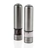 Ovente Electric Salt and Pepper Grinder with Ceramic Blades 2 PC Silver SPD112S