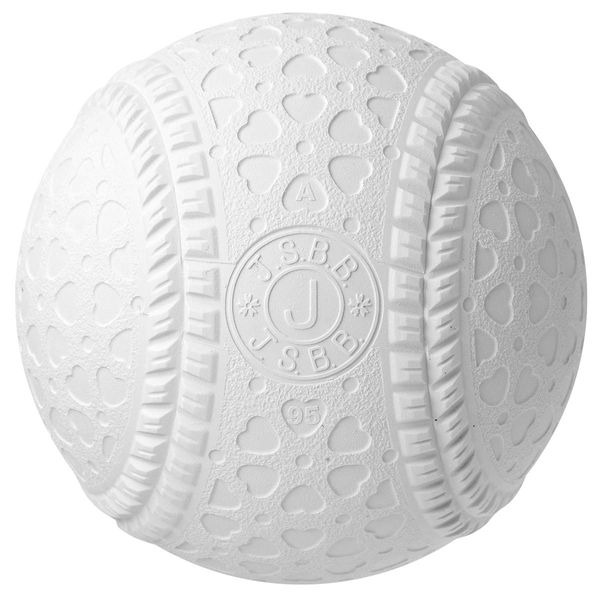 NAIGAI Anti-bacterial and Antiviral Rubber Inner/External Soft Baseball Ball Certified J (J for School Children), 6 Balls