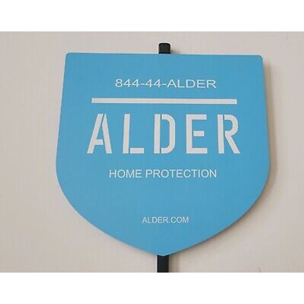 ALDER 100% Aluminum Yard sign with (6) window decals