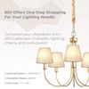 Royal Designs CS-1002-5RED Clip On Empire Chandelier Lamp Shade, 3" x 5" x 4.5", Red
