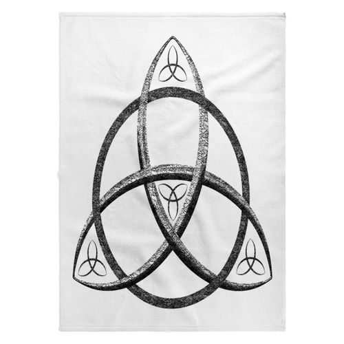 3dRose 22x30 Bath Hand Pool Towel - A Black and White Triquetra Celtic Trinity Knot Symbol. Creative Studios – Celtic Knot