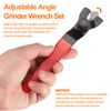 sourcing map 2pcs Angle Grinder Wrench 0.4"-1.6"(10-40mm) Range Universal Adjustable Lock Nut Pin Replacement Wrenches Spanner for Angle Grinder Machine Table Grinder Marble Machine, Red