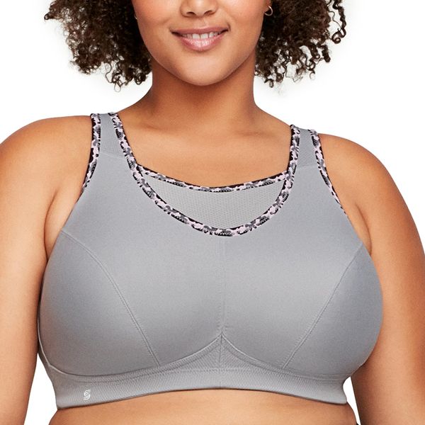 Full Figure Plus Size No-Bounce Camisole Sports Bra Wirefree #1066