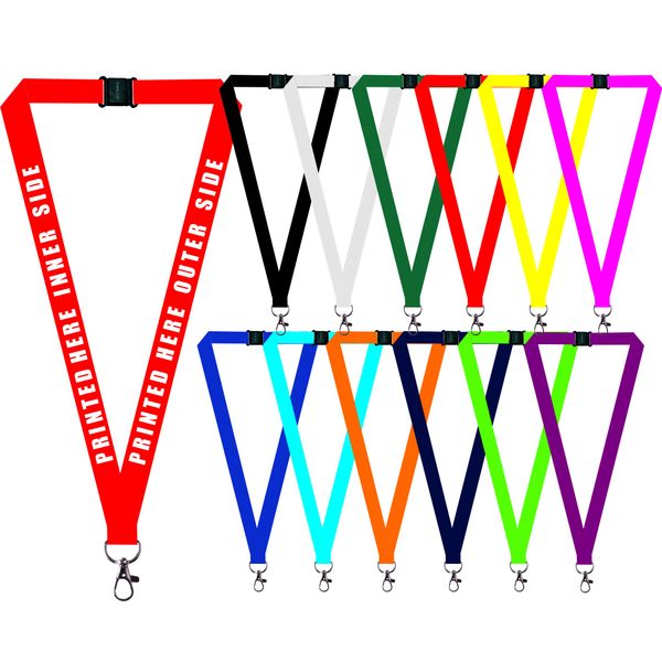 Hands Off ® Personalised Printed Lanyard - ID Card, Key Holder (Red)