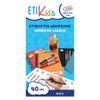 ETIKIDS 40 Multipurpose customizable laminated adhesive labels (basic) for daycare and school.