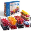 Set of 8 Refrigerator Organizer Bins - Stackable Fridge Organizers