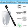 Patelai 8 Pieces Soft Toothbrush Micro Nano Extra Soft Bristles Manual Soft Toothbrush with 20,000 Bristles for Teeth Oral Gum Recession Adults Kids Child (Black with Black Bristle)