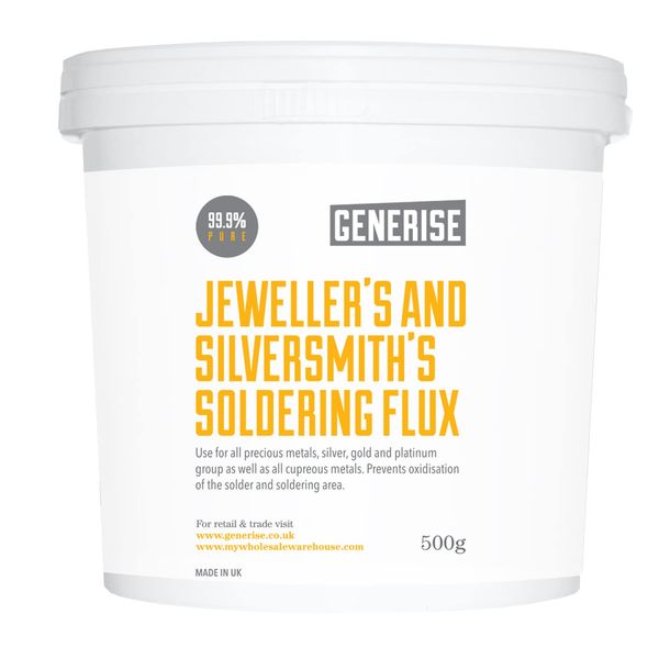 Soldering Flux Jewellers and Silversmiths Solder Crystal Form Flux Powder 99.9% Pure - for Welding Gold, Silver, Platinum, Brass, Copper 500g