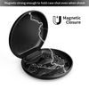 Annhua Denture Case Orthodontic Retainer Case with Vent Holes, Dental Mouthguard Container Aligner Case Slim with Magnetic Closure for Household|Travel|Office - Black