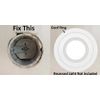 10 Pack Gloss White Goof Trim Ring for 8" Inch Recessed Can Lighting Down Light, Outer Diameter 8.6 Inches, Inner Diameter 6.2 Inches