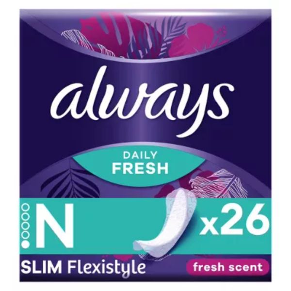 Always Dailies Flexistyle Slim Panty Liners Fresh x26