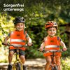 2 Children's High Visibility Vest Orange - Highly Visible - Breathable - Universal Size
