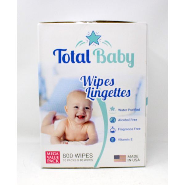 Total Baby Natural Baby Wipes 800 Count