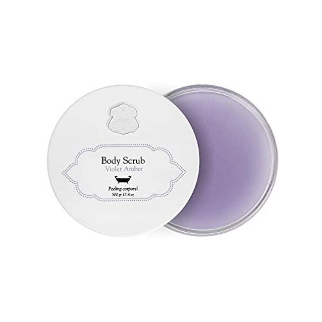 Laline Body Scrub, Violet Amber, 8.5 oz (240 g)