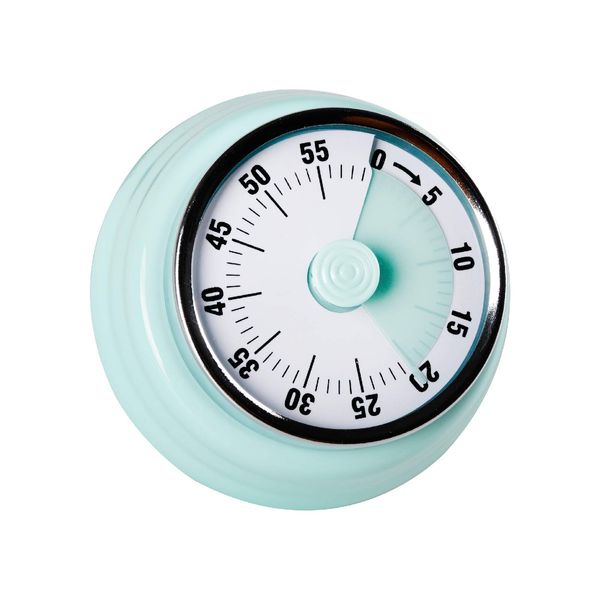 Jayron Kitchen Timer Reminder Timer Manage 360 Degree Rotating Mechanical Timer Backcountdown Kitchen Alarm Clock Fridge Magnetic for Cooking, Learning (Green)