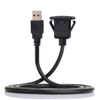 1m Waterproof Single USB 3.0 Extension Latch Mount Car AUX Cable for Dashboard Panel