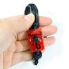 REALBUG Black Scorpion Bracelet, Red, Leather, 10 inches