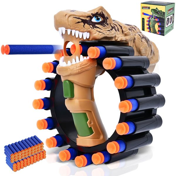 Toy Gun for Nerf Guns Dart, Toy Foam Blaster - with 60 Soft Bullets and 16 Rounds Drum, Soft Darts Toy Pistol for Boys Girls, Birthday for Kids Ages 6-12