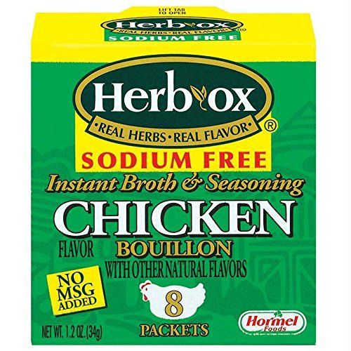 Herb-Ox Bouillon Chicken Instant Broth and Seasoning, 1.2 oz, 8 Count (Pack of 1)
