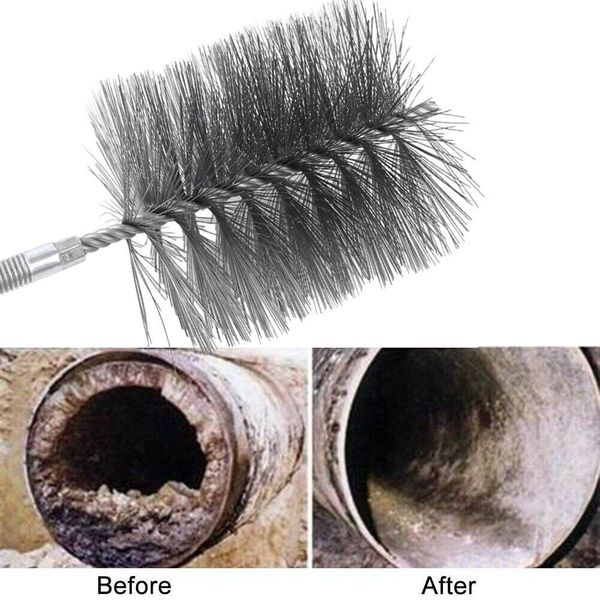 4inch Chimney Brush Cleaning-Brush Round Steel Wire Fireplace Flue Pipe-Rust