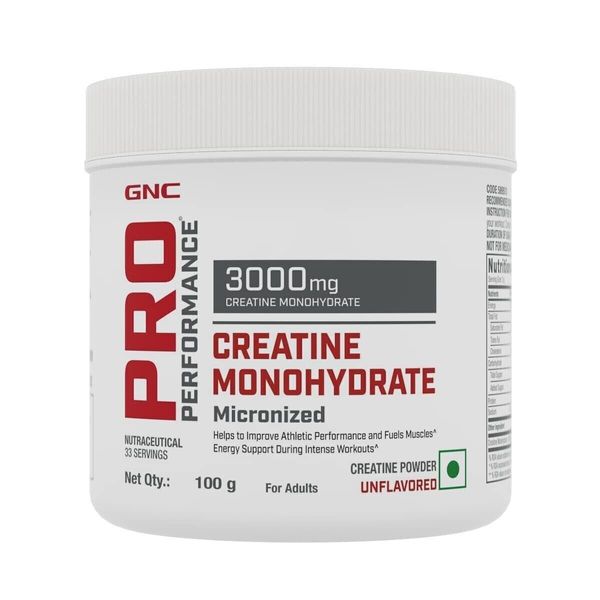 GNC Pro Performance Creatine Monohydrate 3000 mg Supplement Powder- 100gm