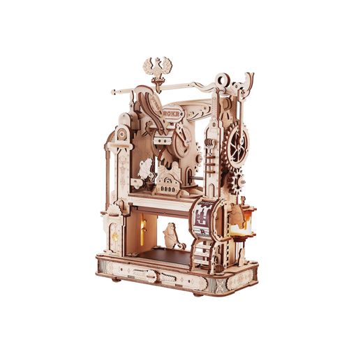 ROKR 3D Puzzle LK602 for Adults, Classic Printing Press Wooden Puzzles Model Building Kits, DIY Wood Crafts Cool Toys for Kids Birthday Gifts,Collage Aesthetic, Art Hobbies for Men Women