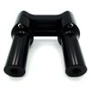 NBX- 4 inch / 4" Tall 1.25" Mount Black Hefty Handlebar Riser/Top Clamp Kit Compatible With Harley