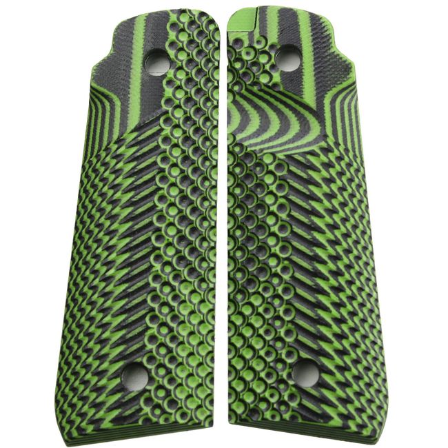 StonerCNC Ruger Mark IV 22/45 Lite Grips G10 Slash and Burn Design Fits Ruger 22 45 Lite Generation 4 Rimfire Pistol (Neon Green Black)