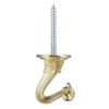 sourcing map Swag Hook Kit Brass Finish Plant Hanging Ceiling Hook