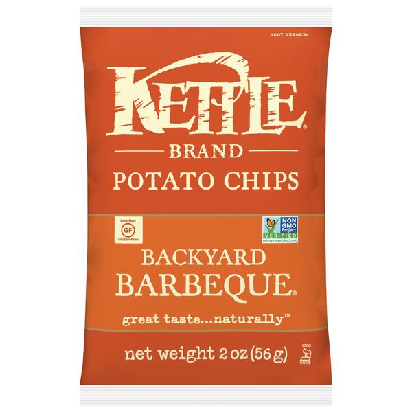 Kettle Brand Potato Chips, Backyard Barbeque, 2 Ounce Bag (Pack of 24)