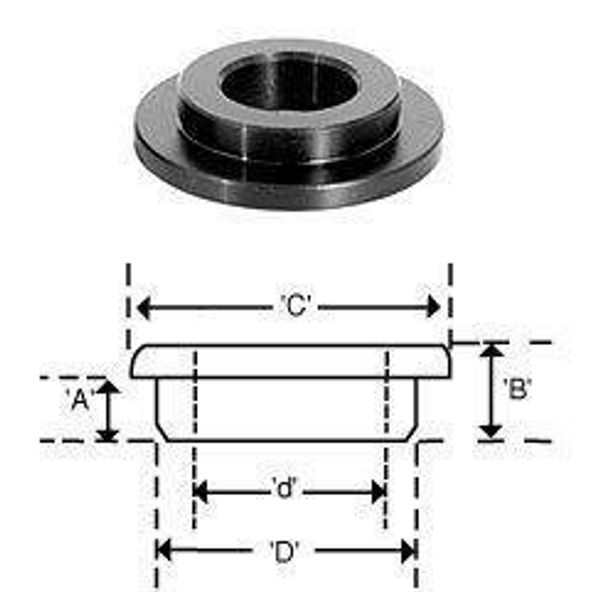 Amana Tool - BU-570 Shaper Cutter 'T' Reduction Bushings (with Flange) 1-1/4 To 3/4