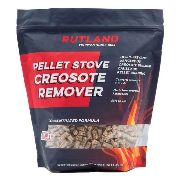 Rutland Pellet Stove Creosote Remover Chimney Fireplace Cleaner 4-Pound Dry