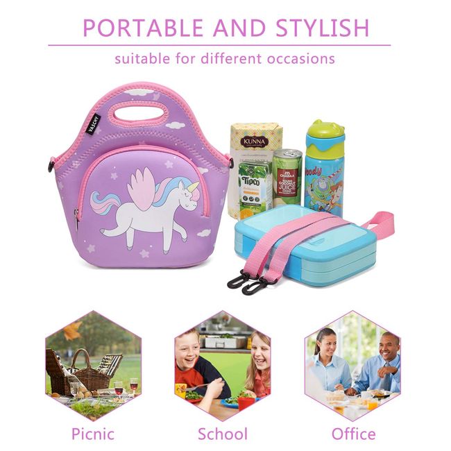 Lunchbox Unicorn School Bag, Unicorn Lunch Bag Portable