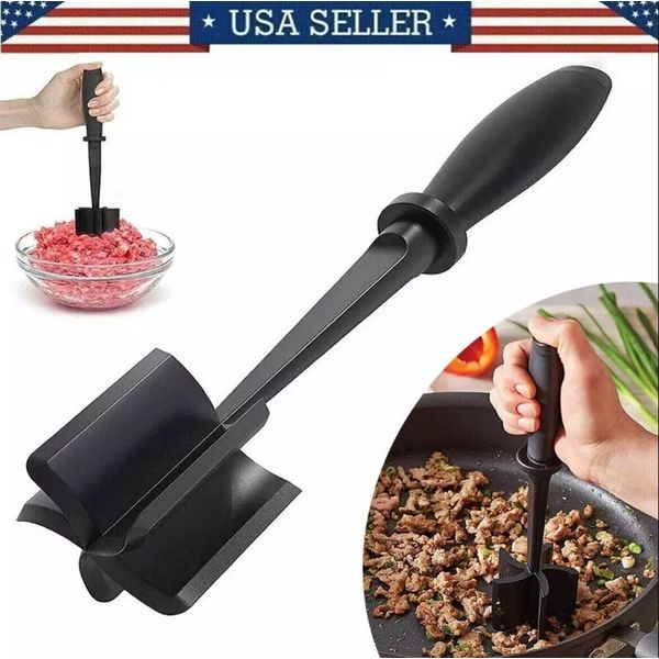 Meat Hamburger Chopper Heat Resistant Utensil Ground Beef Potato Masher Spatula