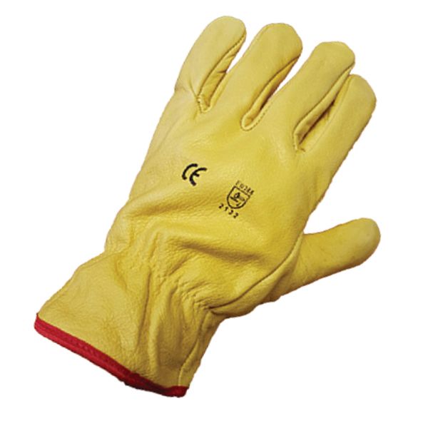 Himalayan x2 Pairs H310 Fleece Lined Leather Winter Thermal Cold Work Gloves PPE (Medium - Size 8)