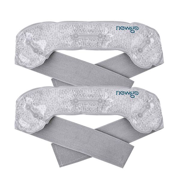 NEWGO Ice Pack for Head, 2 Pack Migraine Headband with Gel Bead & Soft Plush Backing, Hot or Cold Therapy Ice Wrap for Headaches, Sinus Pain Relief