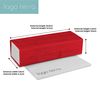 LAGO TERRA Ultra-Practical Rectangular Foldable Glasses Case - Red