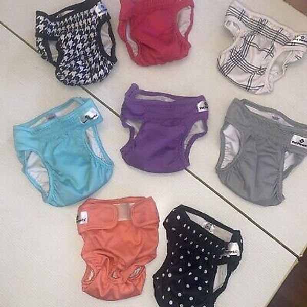 Pack Of 8 DOG Female Reusable Cloth Diapers Medium -