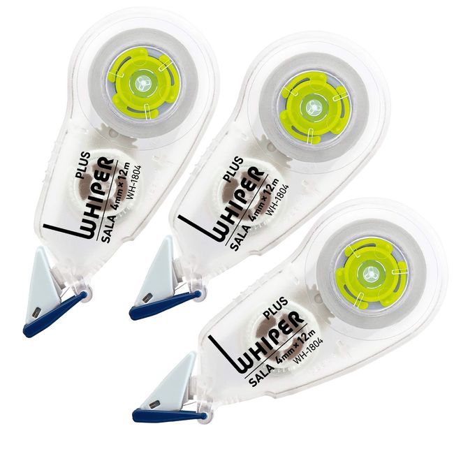 PLUS 51-556 Correction Tape Whiter Sala Tape Width 4mm Green Pack of 3